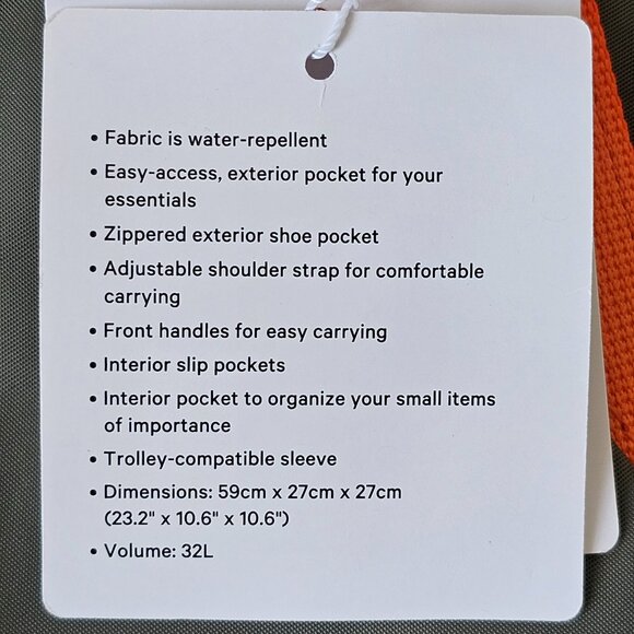 NWT LULULEMON Green Sage Orange All Day Essentials Duffle Bag Gym Travel 32L - Picture 16 of 16
